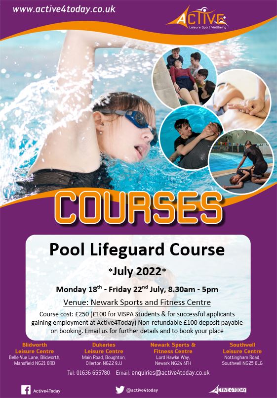 Pool Lifeguard Course July 2022